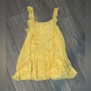 Free People Sunny Yellow Ruffle Blouse